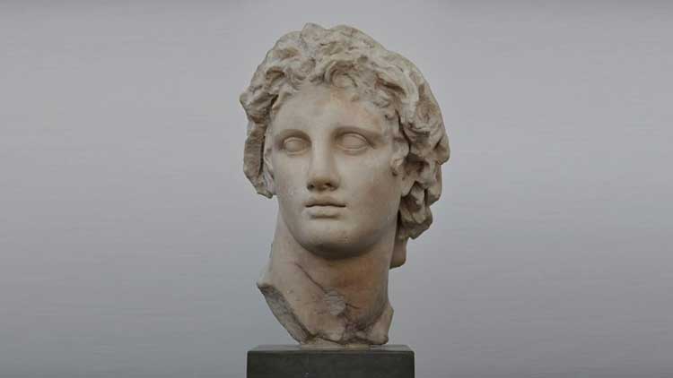 Mramorová busta Alexandra Veľkého