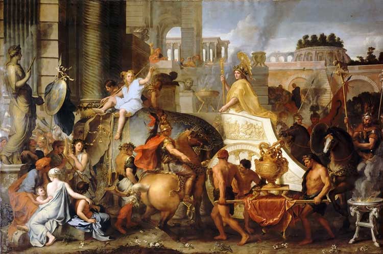 Charles Le Brun - Alexander vchádza do Babylonu