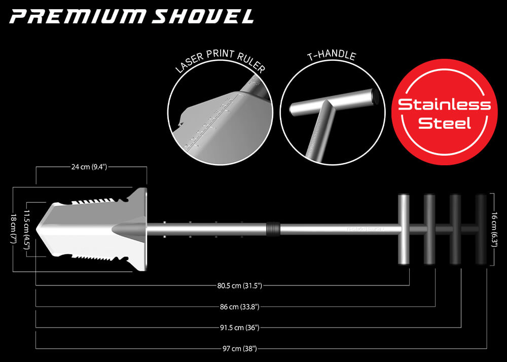 prislusenstvo pre detektor kovov nokta makro premium shovel 5 nerezova skladacia lopata ryl detektory nox sk